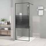 vidaXL Pregrada za tuš crna 80 x 195 cm s prozirnim staklom ESG Cijene