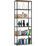 AKORD Metalna loft polica 70 cm - črno-hrastova obrt - 6 polic, (21714274) Cene