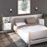  Stenska nočna omarica visok sijaj bela, (20730404) | Shoptok.si