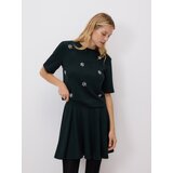 Reserved Mini suknja s rubovima s volanima - plavozeleno | shoptok.hr