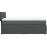vidaXL Box spring postelja z vzmetnico temno siva 90x190 cm blago | Shoptok.si
