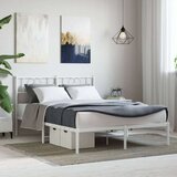 Metalni okvir za krevet s uzglavljem bijeli 120x200 cm | shoptok.hr