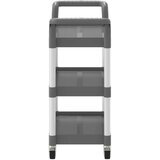 Kolica s 3 razine siva 77 x 34 x 72 cm aluminijska | shoptok.hr