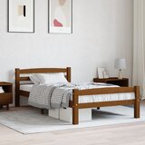 Furnova Posteljni okvir medeno rjav iz trdne borovine 90x200 cm, (21937768) Cene