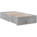  Okvir kreveta s ladicama siva boja betona 75x190 cm drveni | shoptok.hr