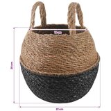  Saksija za biljke s ručkama 2 pcs Crna Ø 22 x 20 cm | shoptok.hr