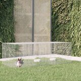 vidaXL Kavez za zečeve s 3 panela 163x79x54 cm od pocinčanog željeza | shoptok.hr