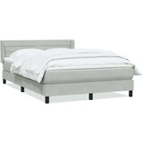 vidaXL Krevet s oprugama i madracem svjetlosivi 160x210 cm baršunasti | shoptok.hr