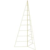  Metalna božićna jelka KUOPIO 210 cm Čelik Zlatno - 210 cm Zlatno bez LED svjetala | shoptok.hr