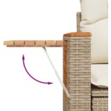 vidaXL 8-delni vrtni kavč z blazinami, bež Poly Ratan Akacija, 3-delni vrtni jedilni set z blazinami, bež Poly Ratan Akacija | Shoptok.si