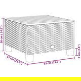 vidaXL Vrtna miza bež 55x55x36 cm poli ratan in akacijev les | Shoptok.si