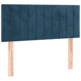 Box spring krevet s madracem tamnoplavi 90x200 cm baršunasti | shoptok.hr