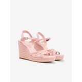 Tommy Hilfiger Light pink Women's Wedge Sandals with Leather Details Tommy Hil - Women | Shoptok.si