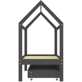  Za dječji krevet s ladicom tamnosivi 70 x 140 cm borovina | shoptok.hr