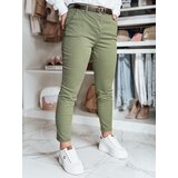 DStreet Spodnie damskie slim fit z paskiem LINESKA khaki | Shoptok.si