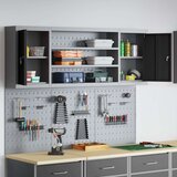  6-delni komplet orodjarne in plošče za zidno montažo črna kovina, (22048532) | Shoptok.si