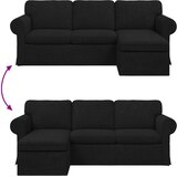 SOFA Crna 215 x 138 x 80 cm tkanina | shoptok.hr