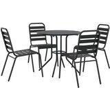 Maison Chic Vrtni stoli - Stol za vrt 5 kosov antracit prašno barvano jeklo JS1685, (21877583) | Shoptok.si