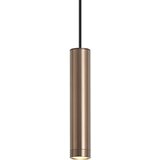 QAZQA Dizajnerska viseča svetilka temno bronasta GU10 50mm IP44 - Tuba | Shoptok.si