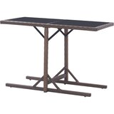  Vrtni stol smeđi 110 x 53 x 72 cm stakleni i poliratan | shoptok.hr