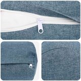  okrasna prevleka za vzglavnik Heerlen, poliester, jeans modra, 15×40 cm, 2 kos | Shoptok.si