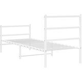 Metalni okvir kreveta s uzglavljem i podnožjem bijeli 80x200 cm | shoptok.hr