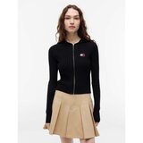 Tommy Jeans Puloverji Tjw Hood Zipper Rib Črna Cene