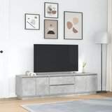 TV ormarić s LED svjetlima siva boja betona 193,5x41x50 cm | shoptok.hr