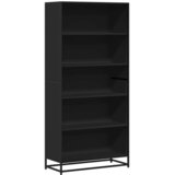  Polica za knjige crna 80,5x35x170,5 cm izrađeno drvo | Eponuda.com