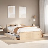 vidaXL Okvir kreveta bez madraca s uzglavljem 150 x 200 cm od borovine Cijene