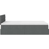 vidaXL Otomanska postelja z vzmetnico siv 120x200 cm blago | Shoptok.si