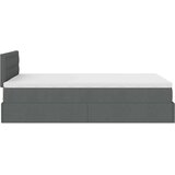 vidaXL Otomanski krevet s madracem tamnosivi 120x200 cm tkanine | shoptok.hr
