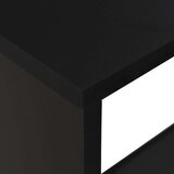 vidaXL Barska miza z 2 površinama 130x40x120 cm črna | Shoptok.si