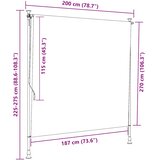  Vanjska roleta 200 x 270 cm krem | shoptok.hr