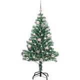 vidaXL Umjetno Božićno Drvo s Snježnim Flokom i LED Svjetlom 150 cm | shoptok.hr