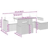  6-dijelni set vrtnih sofa s jastucima bež od poliratana | shoptok.hr