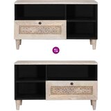 vidaXL TV ormar s ladicama Bijelo 80 x 33 x 46 cm masivno drvo manga | shoptok.hr