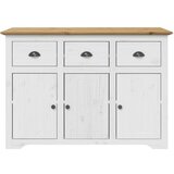 vidaXL Visoka omara BODO bela in rjava 115,5x43x200,5cm cm borovina | Shoptok.si