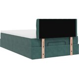vidaXL Otomanski krevet s madracem tamnozeleni 120x200 cm baršunasti | shoptok.hr