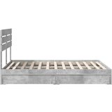  Postelja s shranjevanjem z vzglavjem Betonsko siva 150 x 200 cm, (5000106690) | Shoptok.si