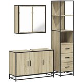  3-dijelni set kupaonskog namještaja boja hrasta sonome drveni | shoptok.hr