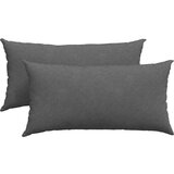 vidaXL Blazine za kavč 2 pcs Temno siva 80 x 40 cm Žametna tkanina | Shoptok.si