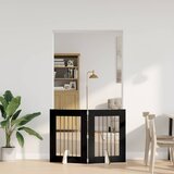  Vrata za pse s postoljem 2 pcs Crni hrast 60 x 80 cm | shoptok.hr