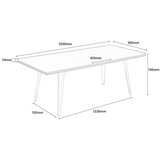 Modern Living raztegljiva miza kobe, bela, 160-200x90 | Shoptok.si