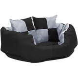  Dvostrani perivi jastuk za pse sivo-crni 65 x 50 x 20 cm | shoptok.hr