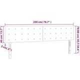  LED uzglavlje tamnoplavo 200x5x78/88 cm baršunasto | shoptok.hr