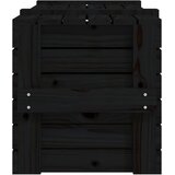  Kutija za pohranu crna 91x40,5x42 cm od masivne borovine | shoptok.hr