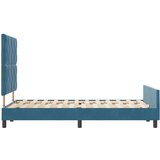 vidaXL Postelja Temno Modra 120x200 cm Žamet, (22049518) | Shoptok.si