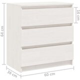 vidaXL nočna omarica bela 60x36x64 cm trdna borovina | Shoptok.si