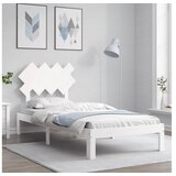  Okvir kreveta s uzglavljem bijeli 90 x 200 cm od masivnog drva | shoptok.hr